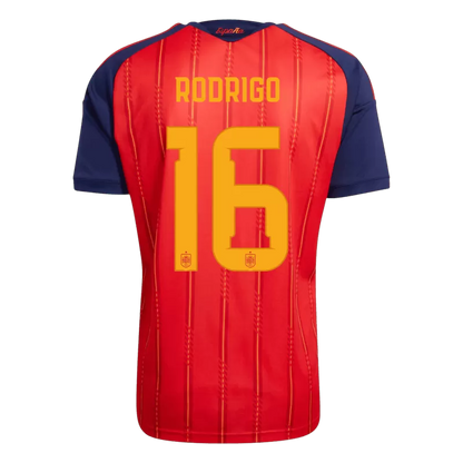 Camisola Espanha 2026 Principal 2 Estrelas Campeão Versão Adepto RODRIGO #16