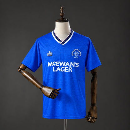 Camisola Rangers FC 1990-91 Principal Versão Adepto