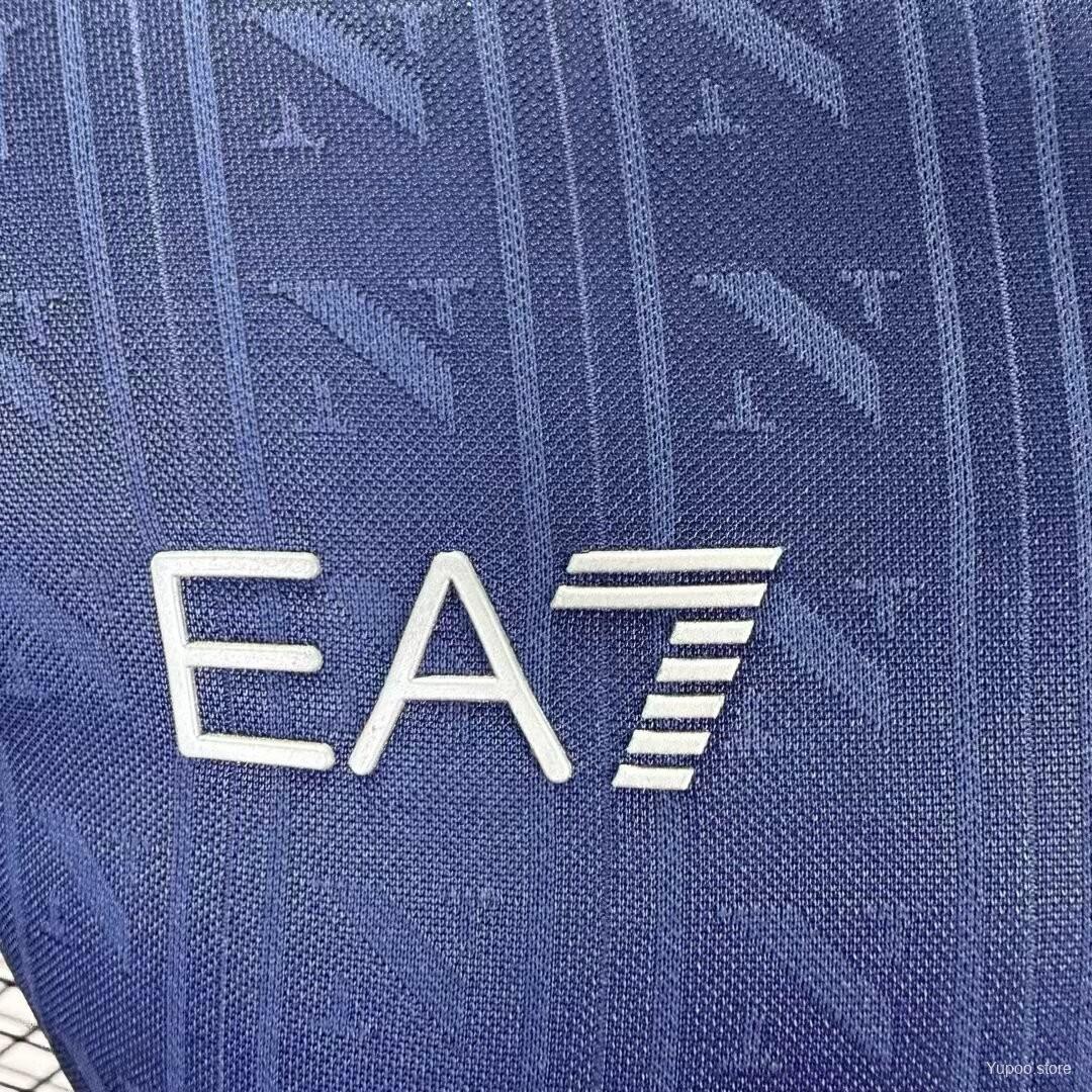 Camisola Napoles 2025-26 Alternativa Azul UCL Versão Jogador