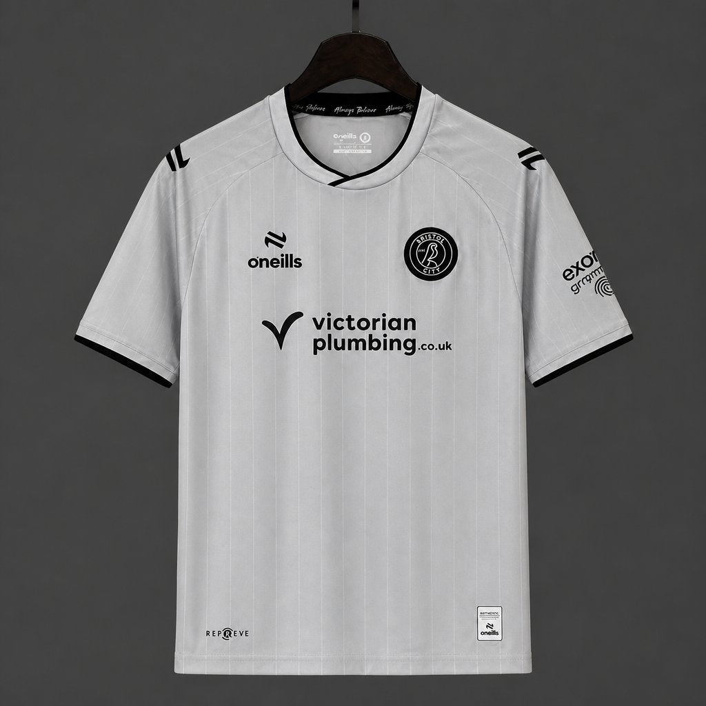 Camisola Bristol City 2026-27 Alternativa Cinzenta Versão Adepto