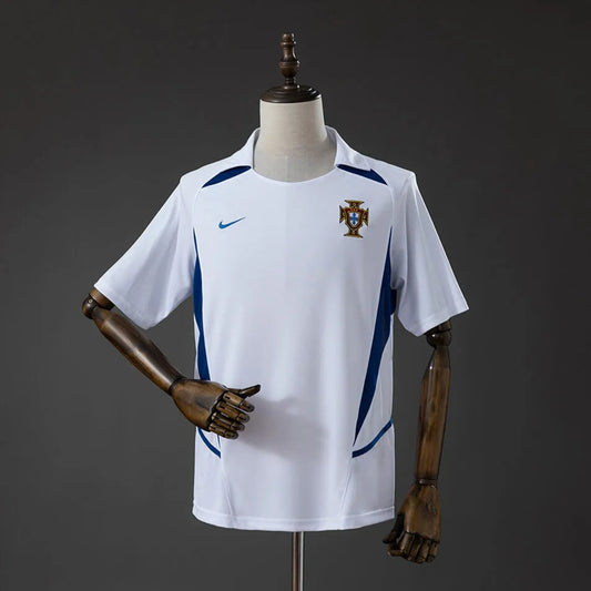 Camisola Portugal 2002 Alternativa Branca Versão Adepto
