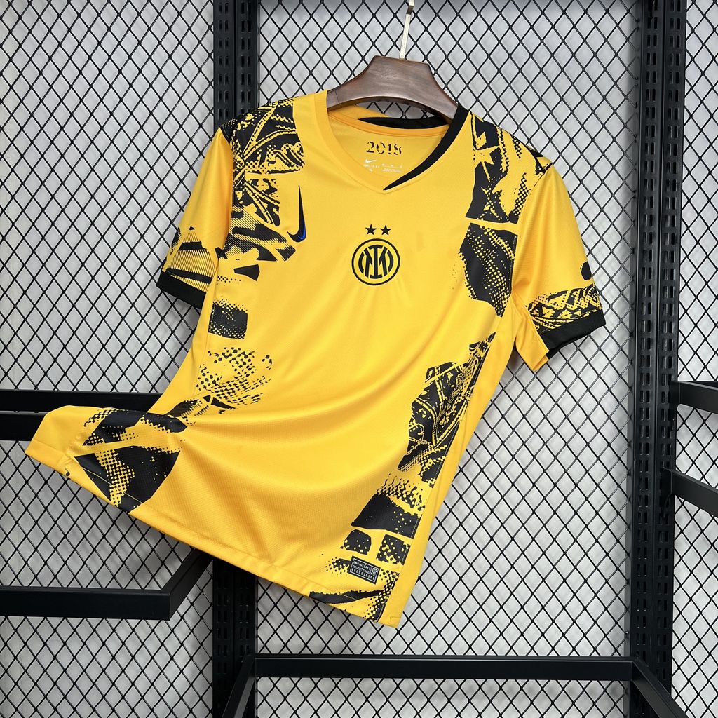 Camisola Inter Milão 2024-25 Alternativa Amarela Lisa Versão Adepto
