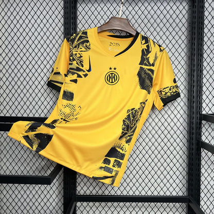 Camisola Inter Milão 2024-25 Alternativa Amarela Lisa Versão Adepto