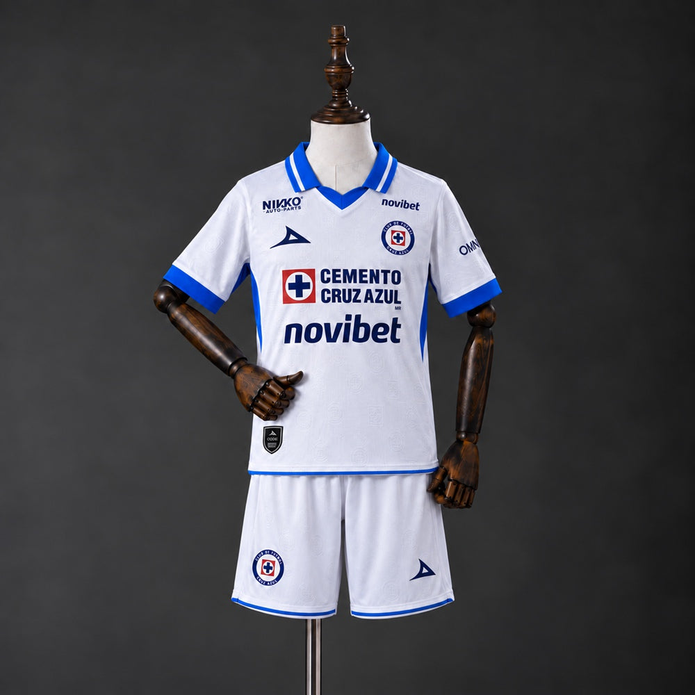 Kit Criança CD Cruz Azul 2026-27 Alternativo Branco