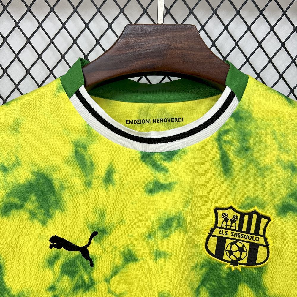 Camisola US Sassuolo 2025-26 Alternativa Amarela Versão Adepto