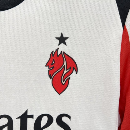 Camisola Manga Comprida Ac Milan 2025-26 Alternativa Branca Versão Adepto