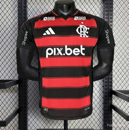 Camisola CR Flamengo 2025-26 Principal Versão Jogador Todos Patrocinadores