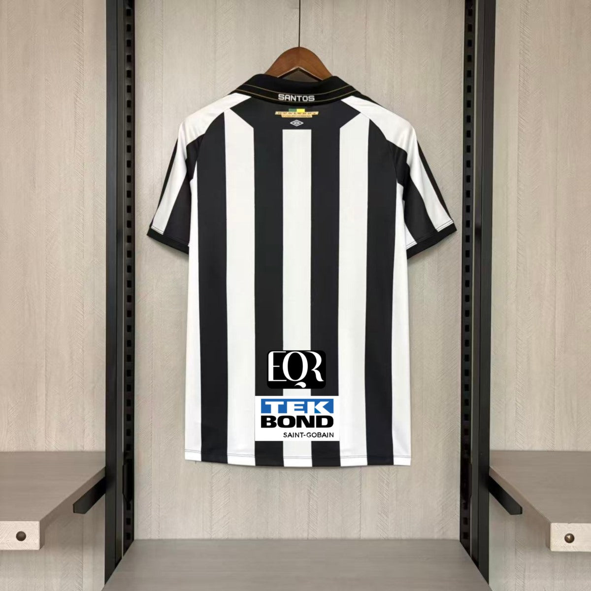 Camisola Santos FC 2026-27 Alternativa Preta/Branca Versão Adepto Todos Patrocinadores