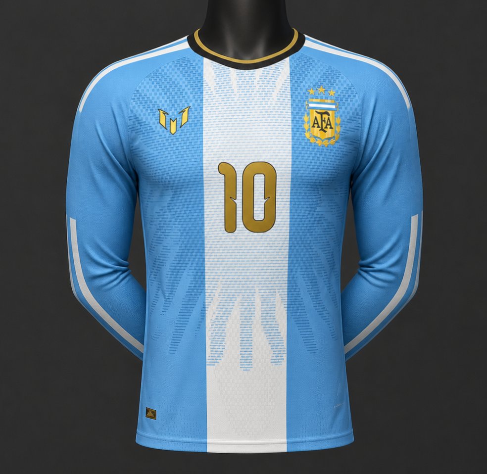 Camisola Manga Comprida Argentina 2026 Messi Tribute Versão Jogador MESSI #10