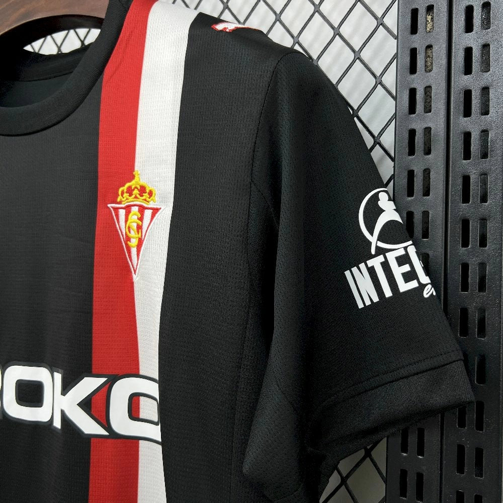 Camisola Real Sporting de Gijón 2025-26 Alternativa Preta Versão Adepto