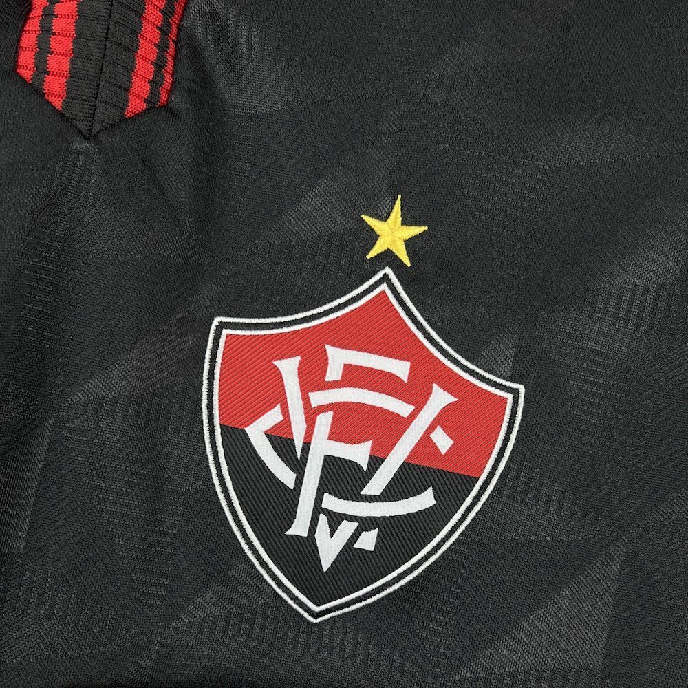 Camisola EC Vitoria 2025-26 Alternativa Preta Lisa Versão Adepto