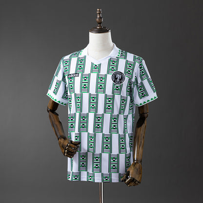 Camisola Nigeria 1994 Alternativa Branca Versão Adepto