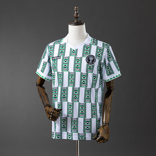 Camisola Nigeria 1994 Alternativa Branca Versão Adepto
