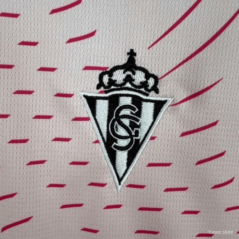 Camisola Real Sporting de Gijón 2024-25 Alternativa Rosa Versão Adepto