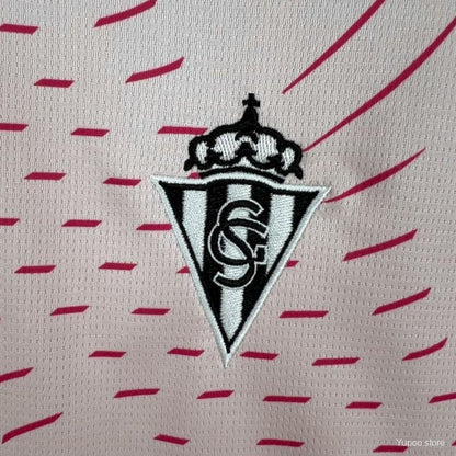 Camisola Real Sporting de Gijón 2024-25 Alternativa Rosa Versão Adepto