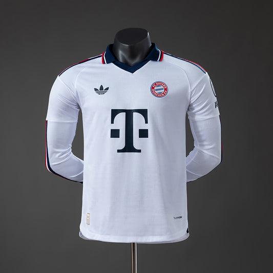 Camisola Manga Comprida FC Bayern Munique 2026-27 Alternativa Branca Versão Jogador