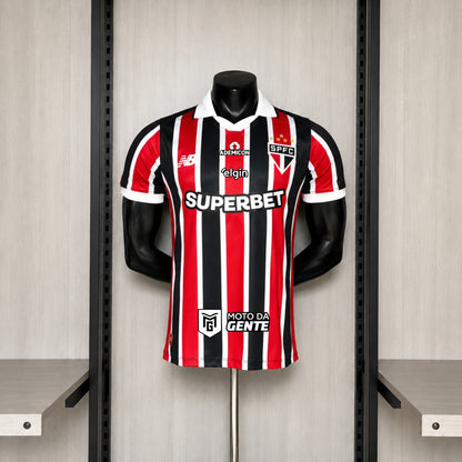 Camisola São Paulo FC 2026-27 Alternativa Riscas Versão Jogador Todos Patrocinadores