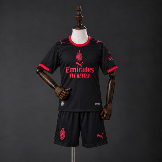 Kit Criança AC Milan 2026-27 Alternativo Preto