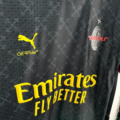 Camisola Ac Milan 2024-25 Alternativa Preta/Verde Versão Jogador