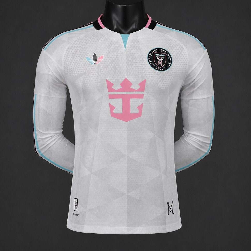 Camisola Manga Comprida Inter Miami CF 2026-27 Alternativa Branca Versão Jogador