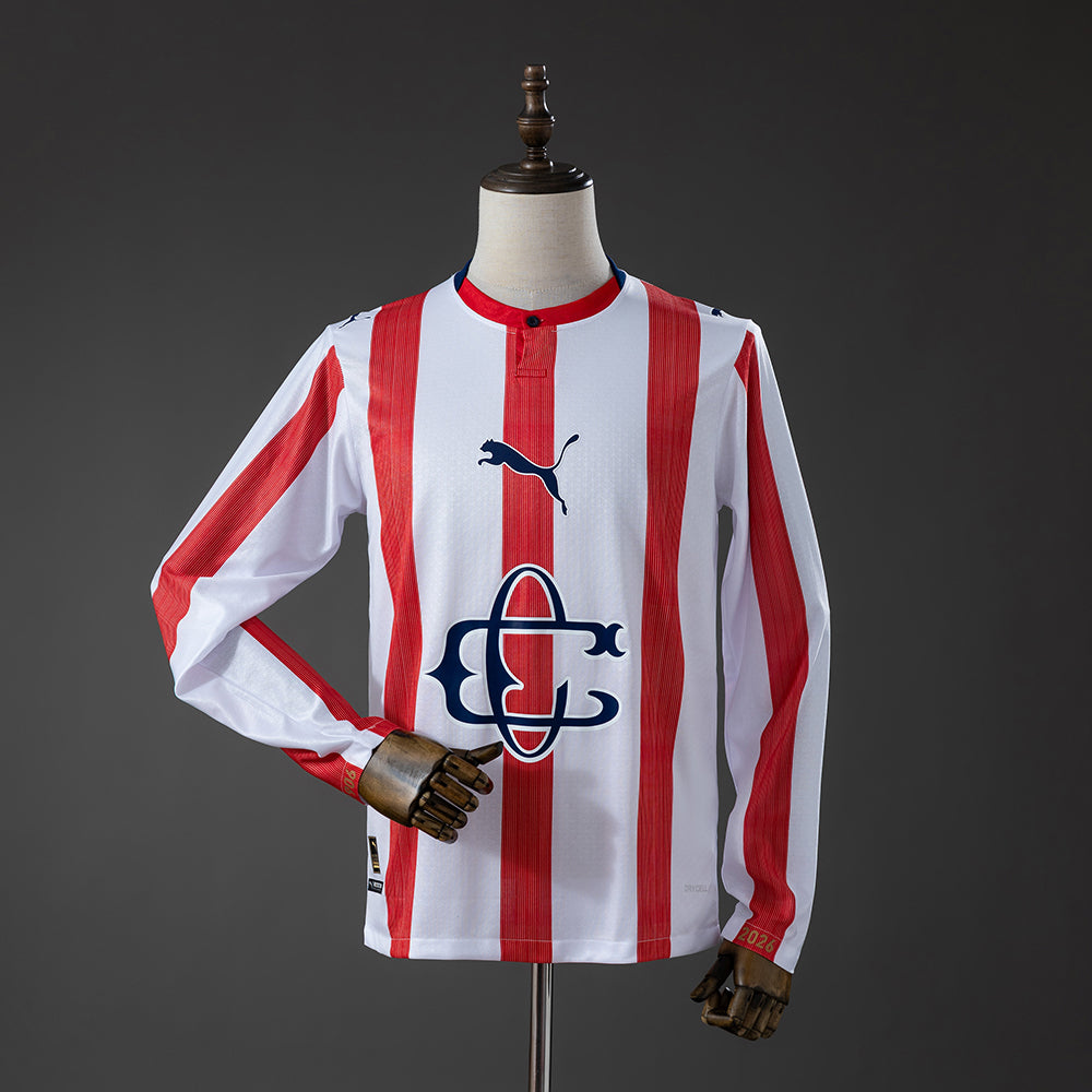 Camisola Manga Comprida CD Chivas 2025-26 Edição 120º Aniversário Versão Adepto