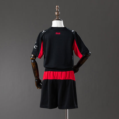 Kit Criança AC Milan 2025-26 Principal RAFA LEÃO #10 (Entrega Imediata)