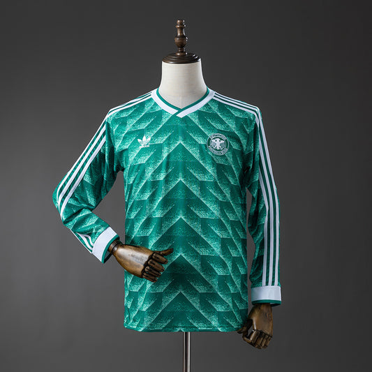 Camisola Manga Comprida Alemanha 1990 Alternativa Verde Versão Adepto