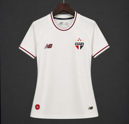Camisola São Paulo FC 2026-27 Alternativa Branca Lisa Versão Mulher