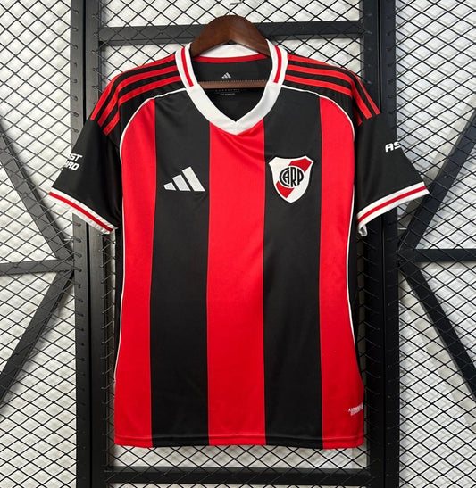 Camisola CA River Plate 2025-26 Alternativa Riscas Lisa Versão Adepto