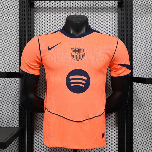 Camisola FC Barcelona 2025-26 Alternativa Laranja Versão Jogador