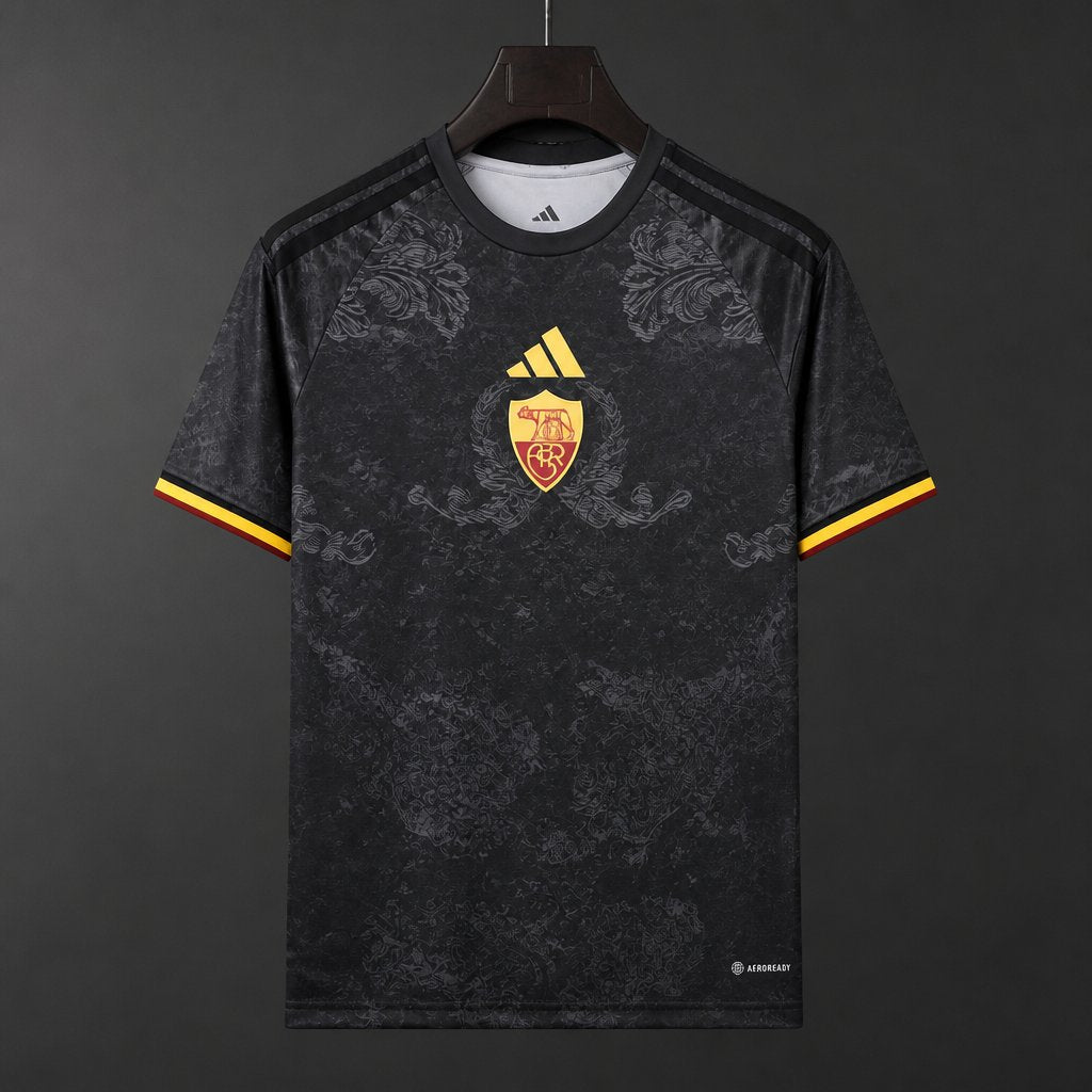 Camisola AS Roma 2026-27 Alternativa Preta Lisa Versão Adepto