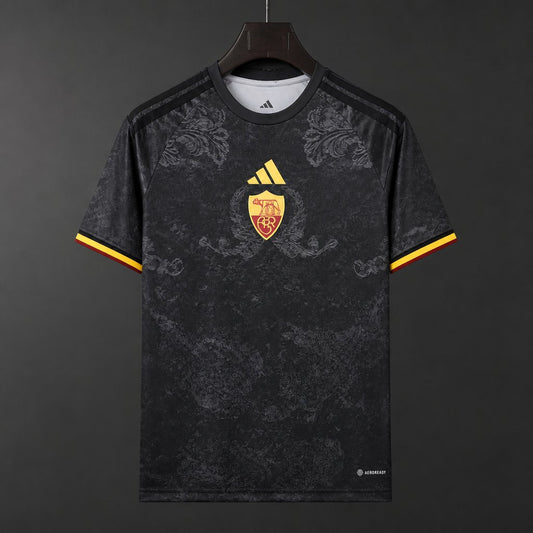 Camisola AS Roma 2026-27 Alternativa Preta Lisa Versão Adepto