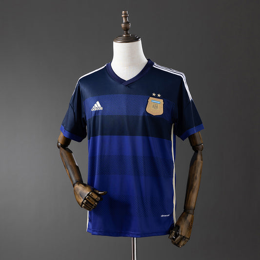 Camisola Argentina 2014 Alternativa Azul Versão Adepto