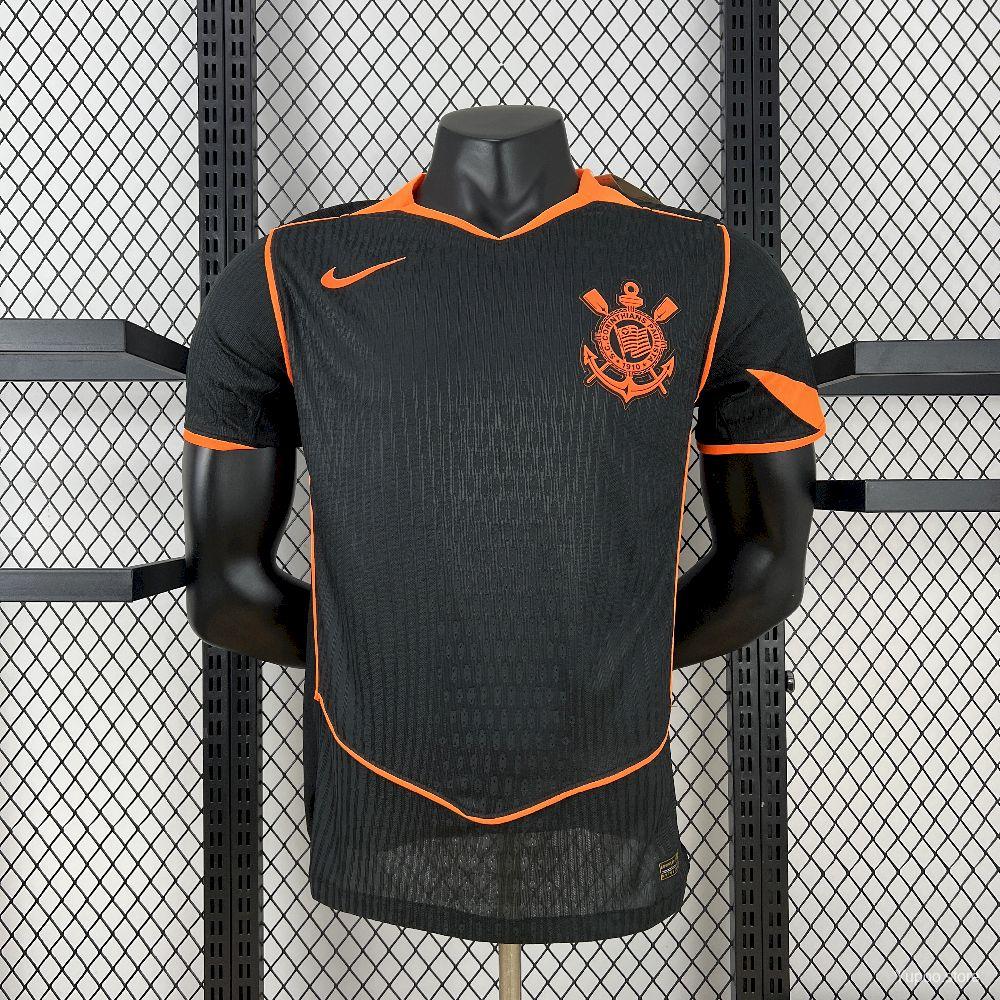 Camisola SC Corinthians 2025-26 Alternativa Preta/Laranja Versão Jogador