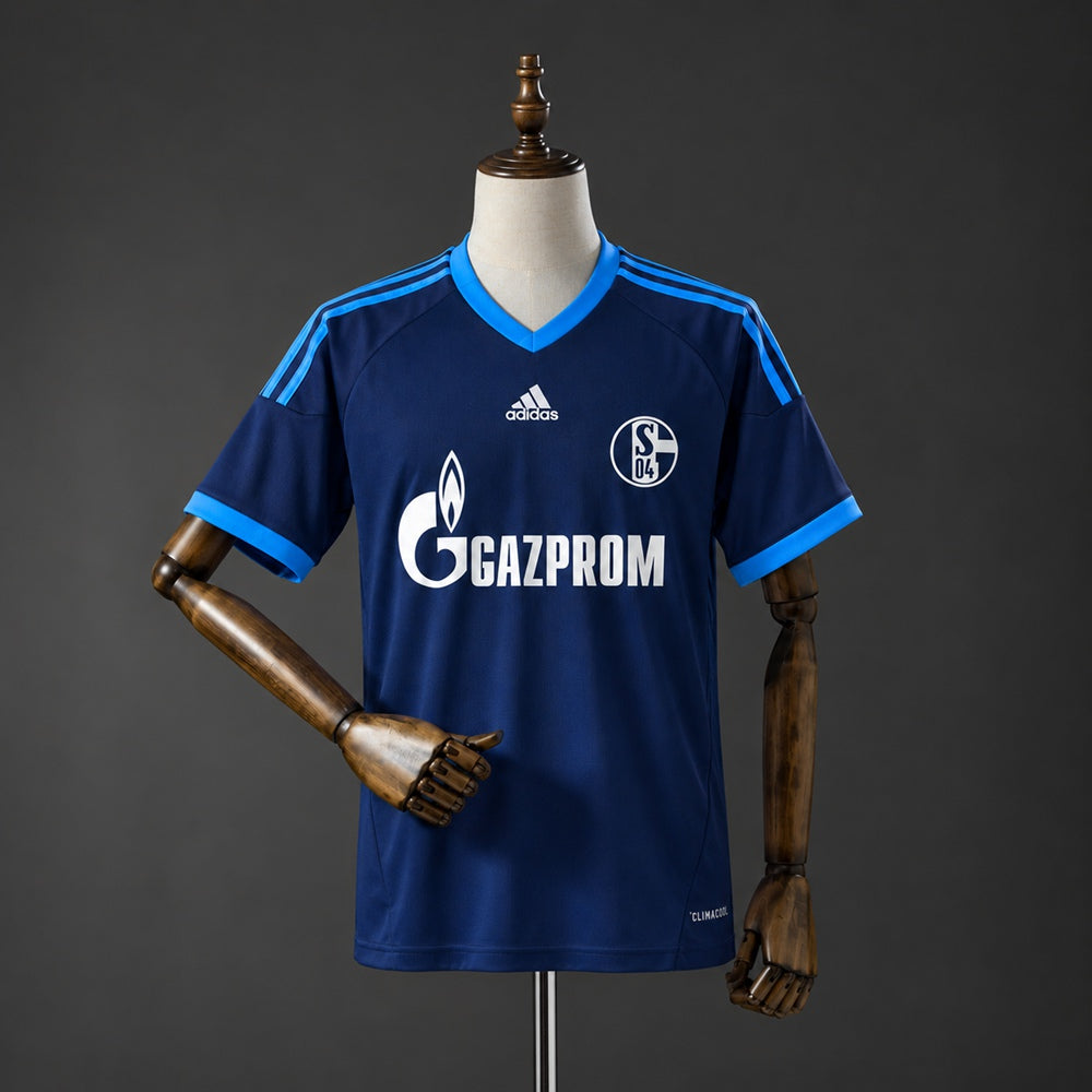 Camisola Schalke 04 2010-11 Alternativa Azul Versão Adepto