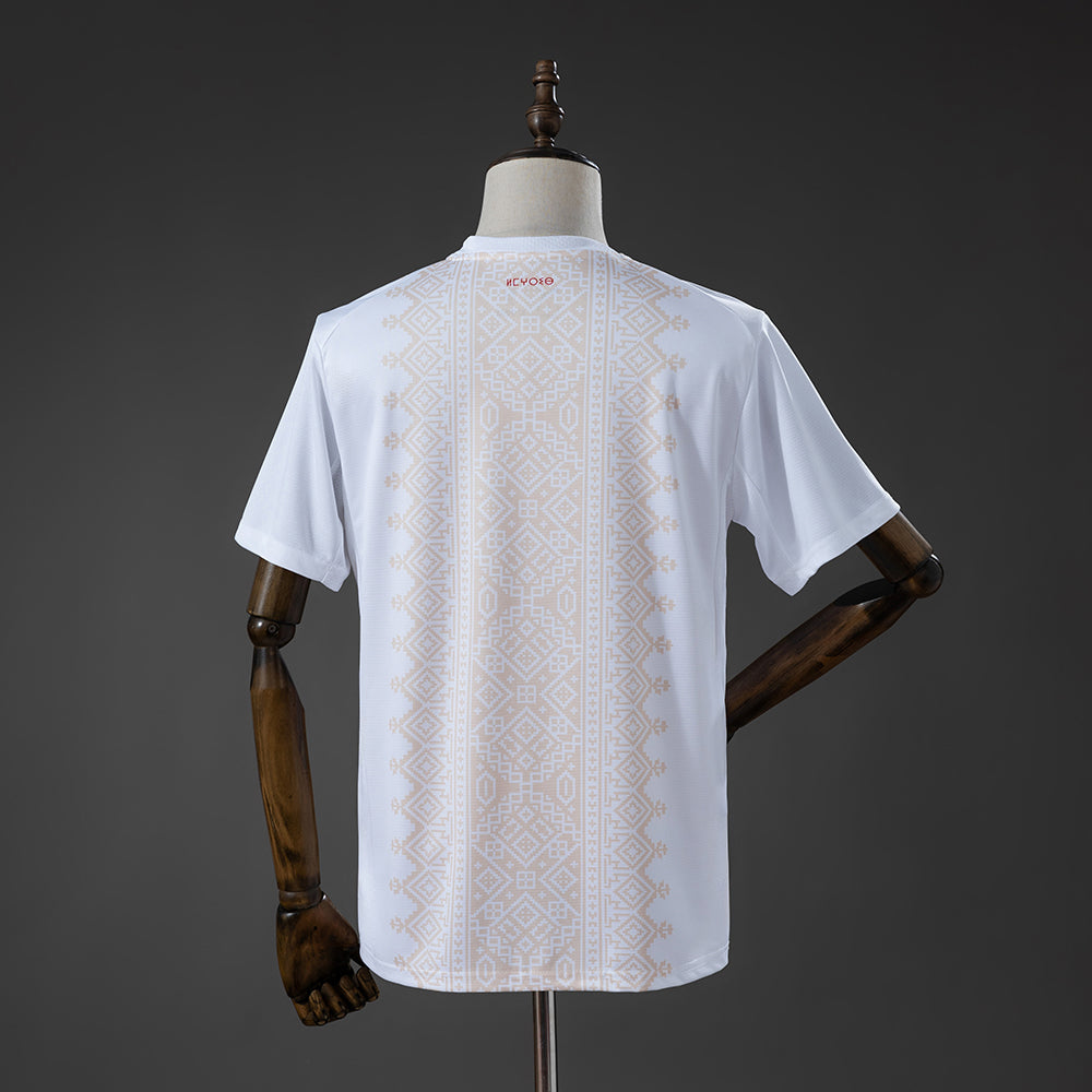 Camisola Marrocos 2026 Alternativa Branca Versão Adepto
