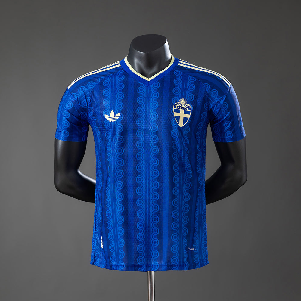 Camisola Suecia 2026 Alternativa Azul Versão Adepto Jogador
