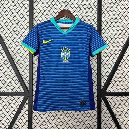 Camisola Brasil 2024 Alternativa Azul Versão Mulher