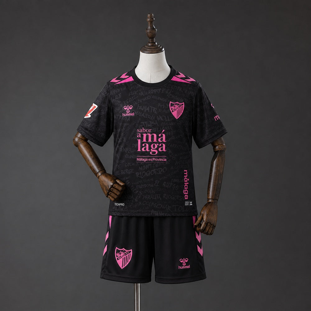Kit Criança Malaga CF 2026-27 Alternativo Preto