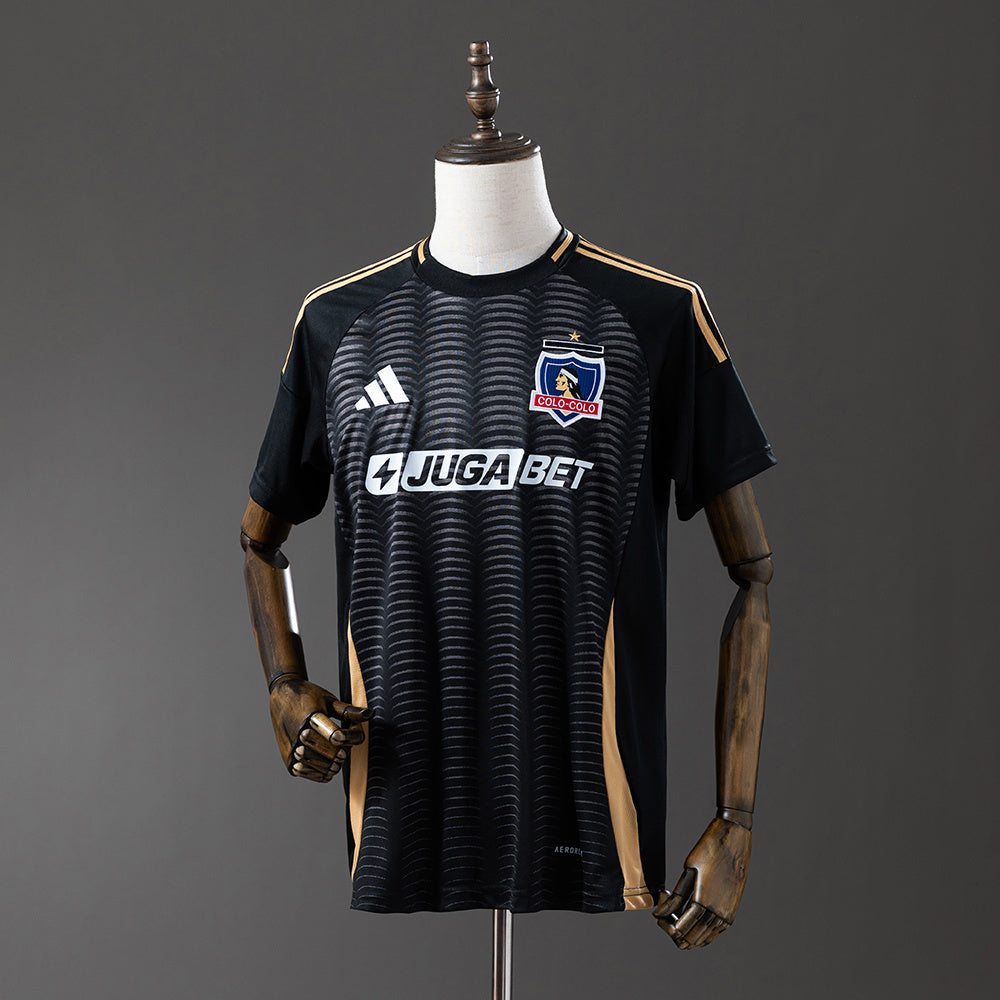 Camisola CSD Colo Colo 2025-26 Alternativa Preta Versão Adepto