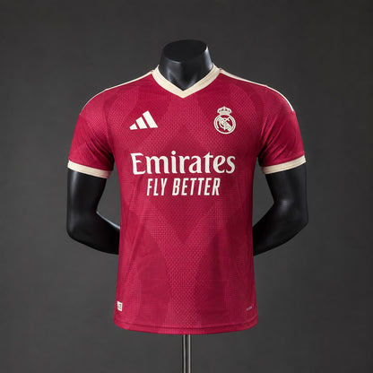 Camisola Real Madrid CF 2026-27 Alternativa Vermelha Versão Jogador