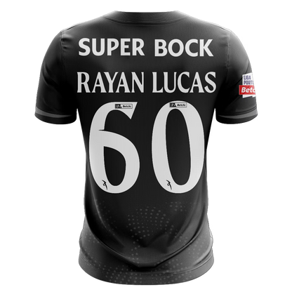 Camisola SCP 2025-26 Alternativa Preta Versão Adepto RAYAN LUCAS #60