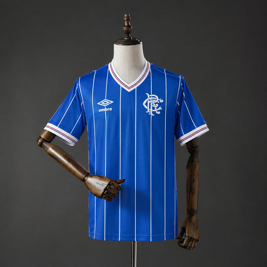 Camisola Rangers FC 1983-84 Principal Versão Adepto