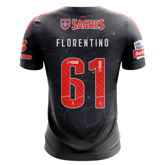 Camisola SLB 2024-25 Alternativa Preta Versão Adepto FLORENTINO #61