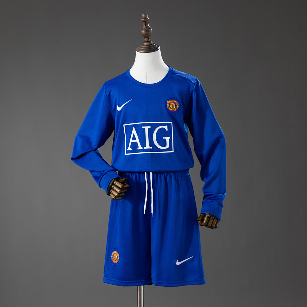 Kit Criança Manga Comprida M-UNITED 2008-09 Alternativo
