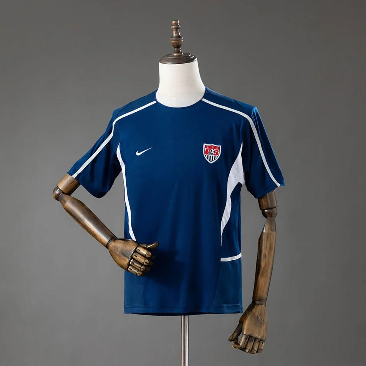 Camisola USA 2002 Alternativa Azul Versão Adepto