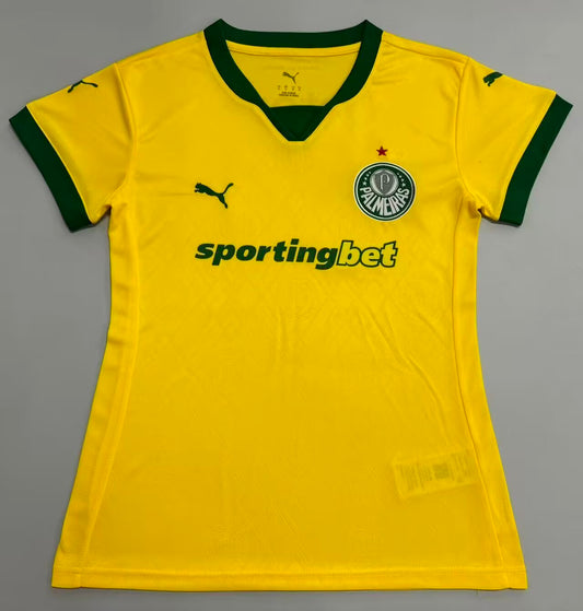 Camisola SE Palmeiras 2025-26 Alternativa Amarela Versão Mulher