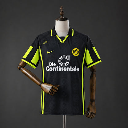 Camisola Borussia Dortmund 1996-97 Alternativa Preta Versão Adepto