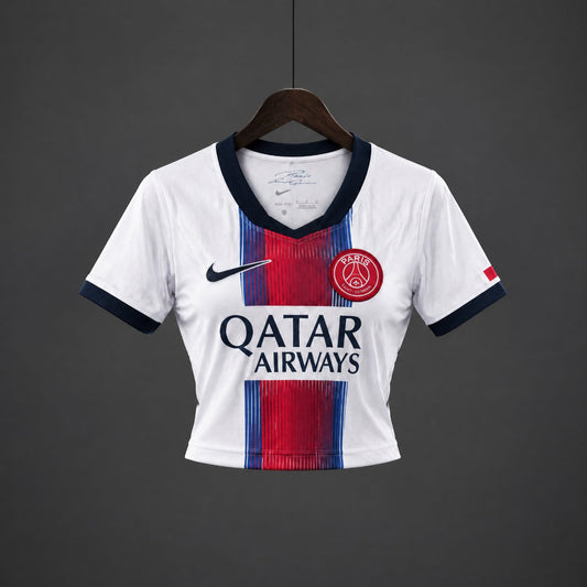 Crop Top Mulher FC Paris Saint-Germain 2026-27 Alternativo Branco