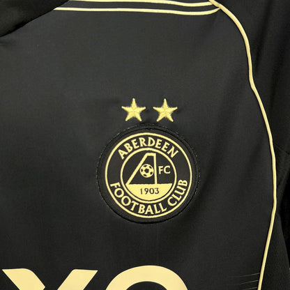 Camisola Aberdeen FC 2025-26 Alternativa Preta Versão Adepto